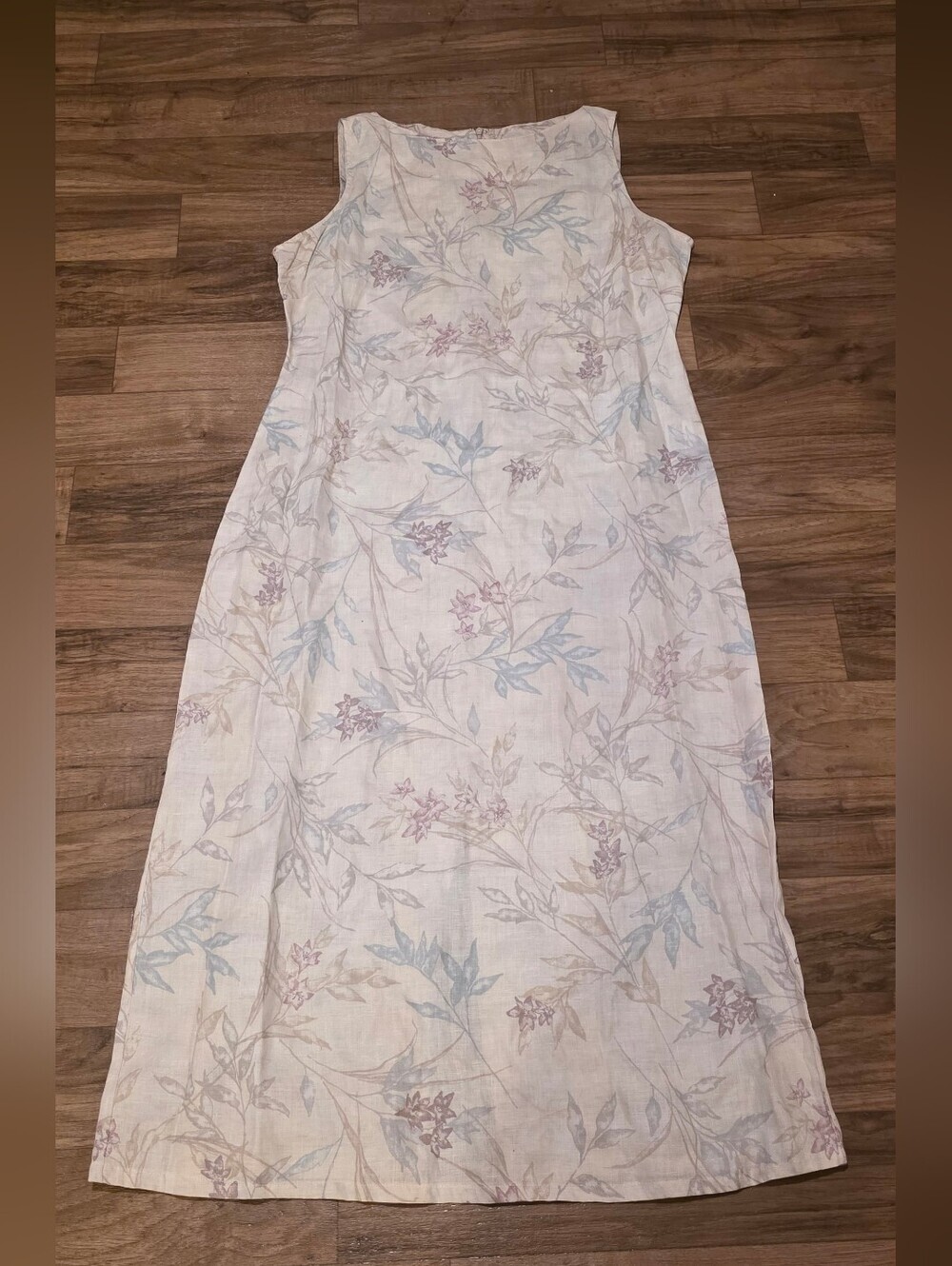Liz Claiborne Cream Maxi Dress with Pastel Floral Print